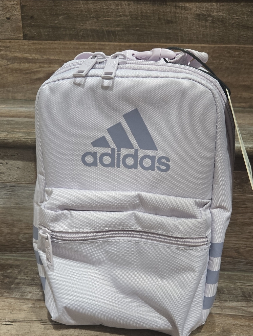 New adidas Lavender Lunch Bag with Gray Logo